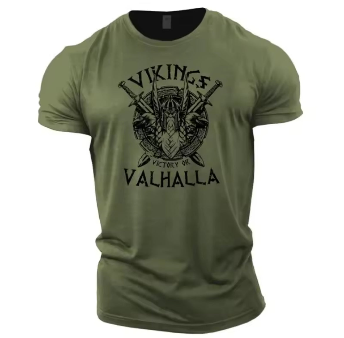 Vikings “Victory Or Valhalla” Short Sleeve Printed T-shirt
