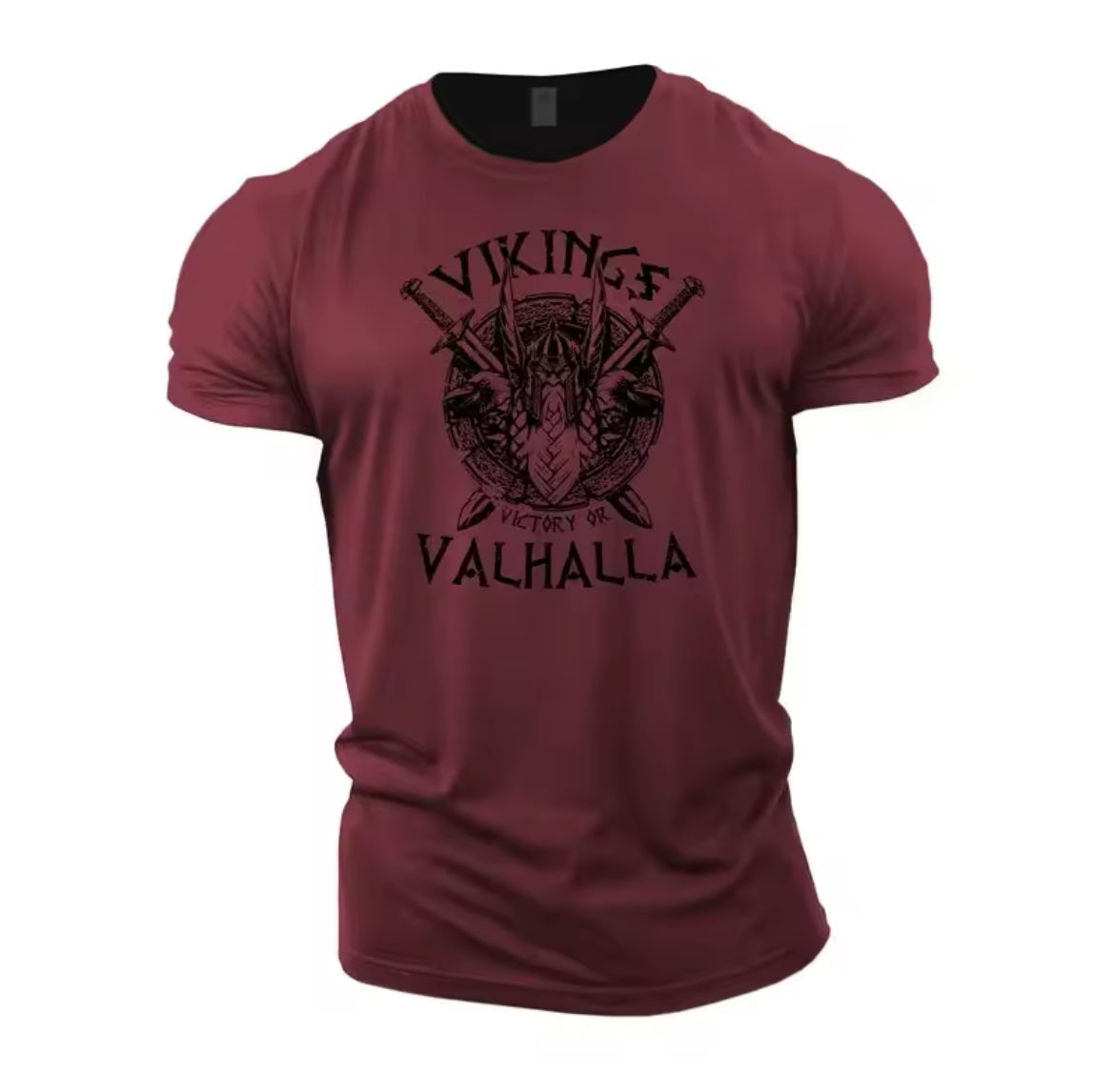Vikings “Victory Or Valhalla” Short Sleeve Printed T-shirt